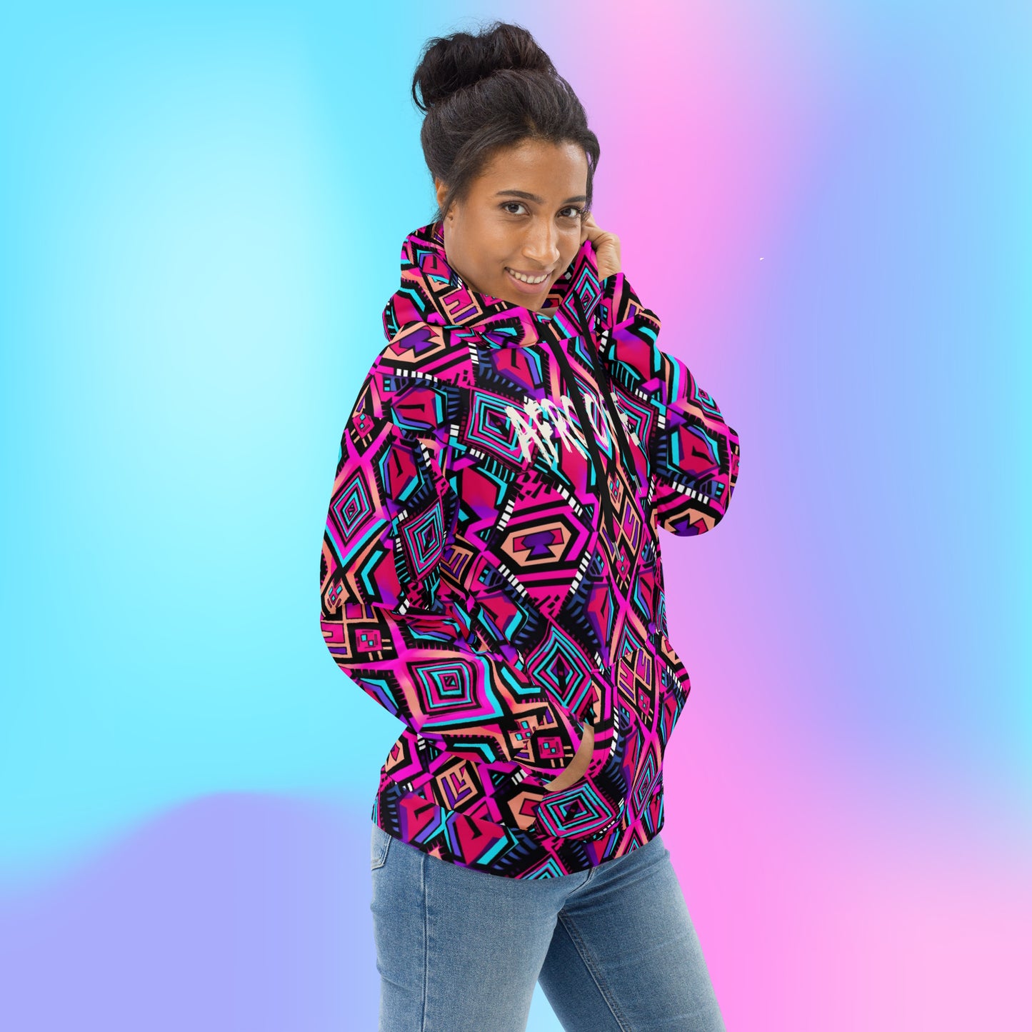 Pink Cobra Dashiki Hoodie