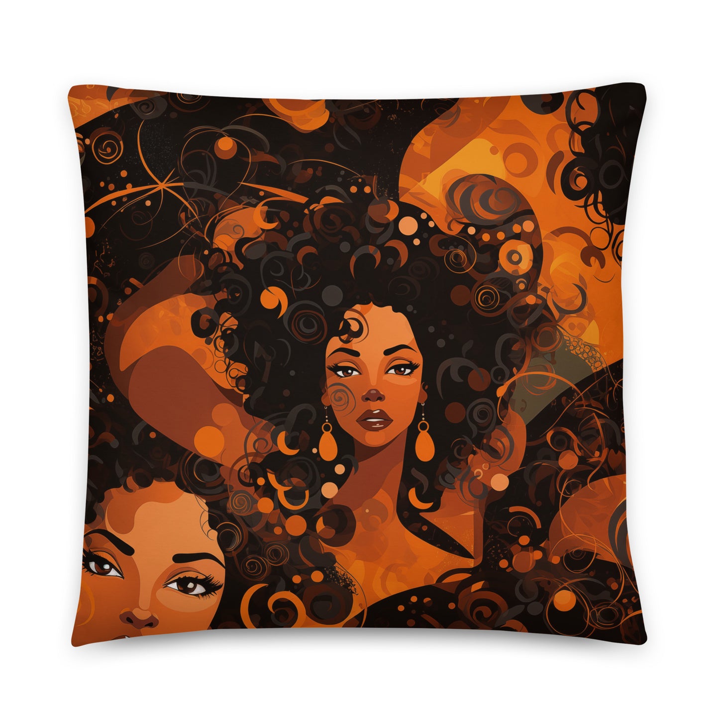 Chocolate Faces Throw Pillow