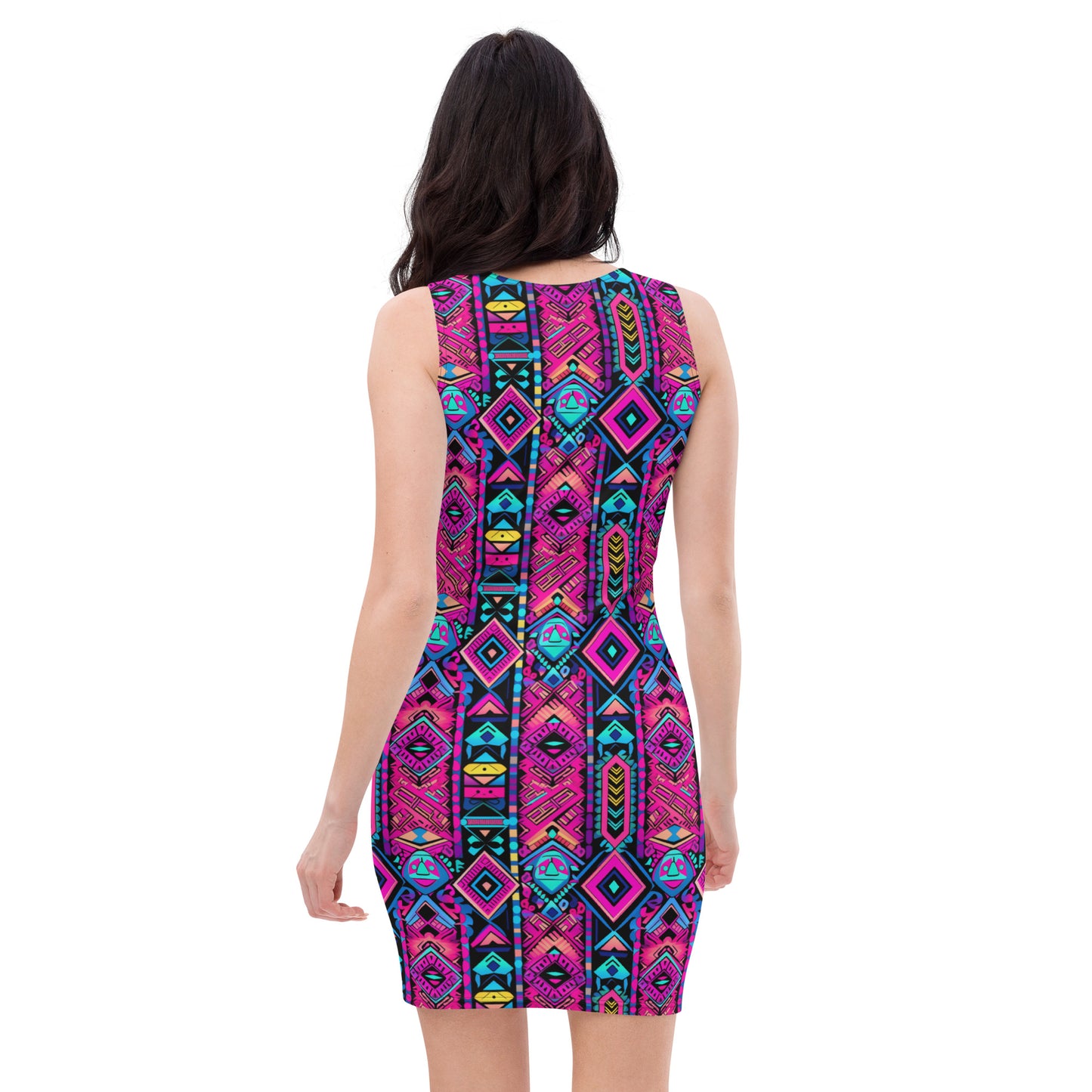 Neon Nexus Bodycon Dress