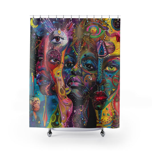 Chocolate Dimensions Shower Curtain