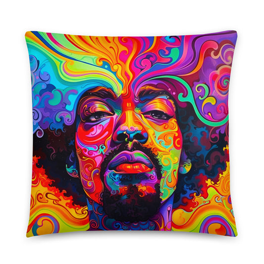 Psychedelic Groove Throw Pillow