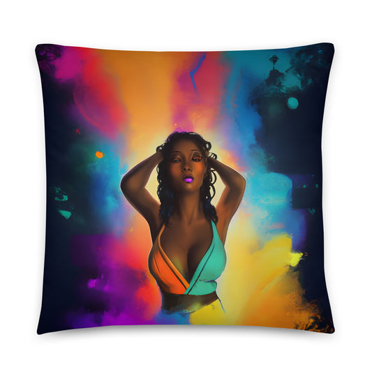 Galaxy Goddess Throw Pillow