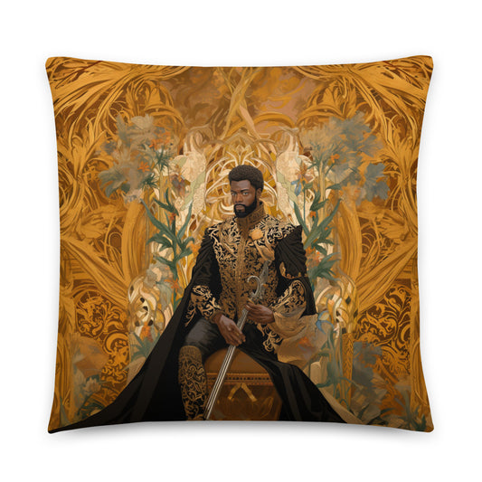 Golden Nobility Throw Pillow