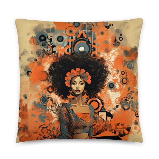 Black Autumn Throw Pillow