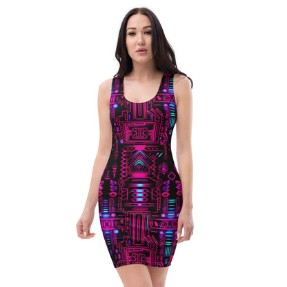 Cyber Pulse Bodycon Dress